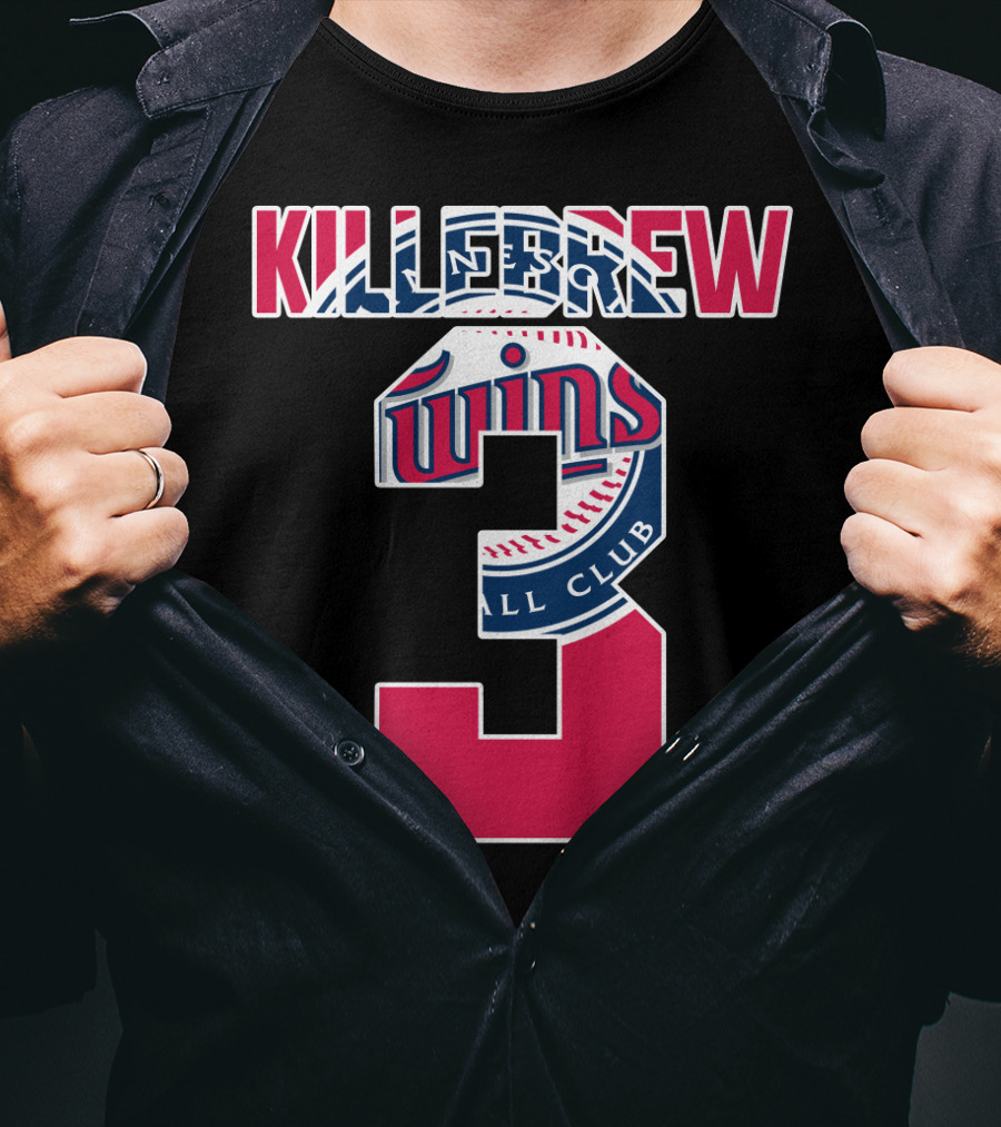 Killebrew Minnesota Twins Number 3 Baseball T-Shirt