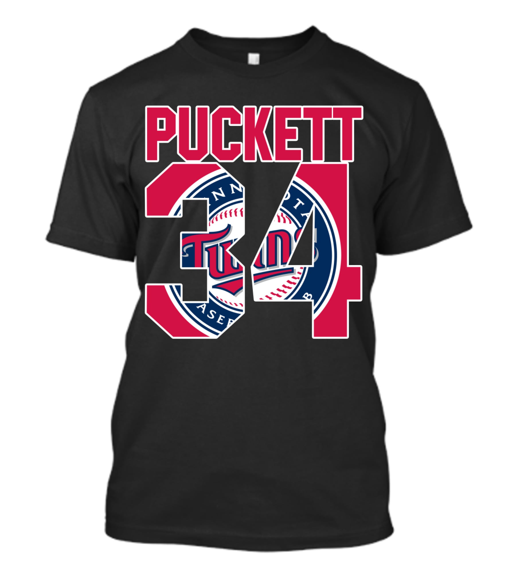 Kirby Puckett 34 Minnesota Twins Baseball Legend Emblem T-Shirt