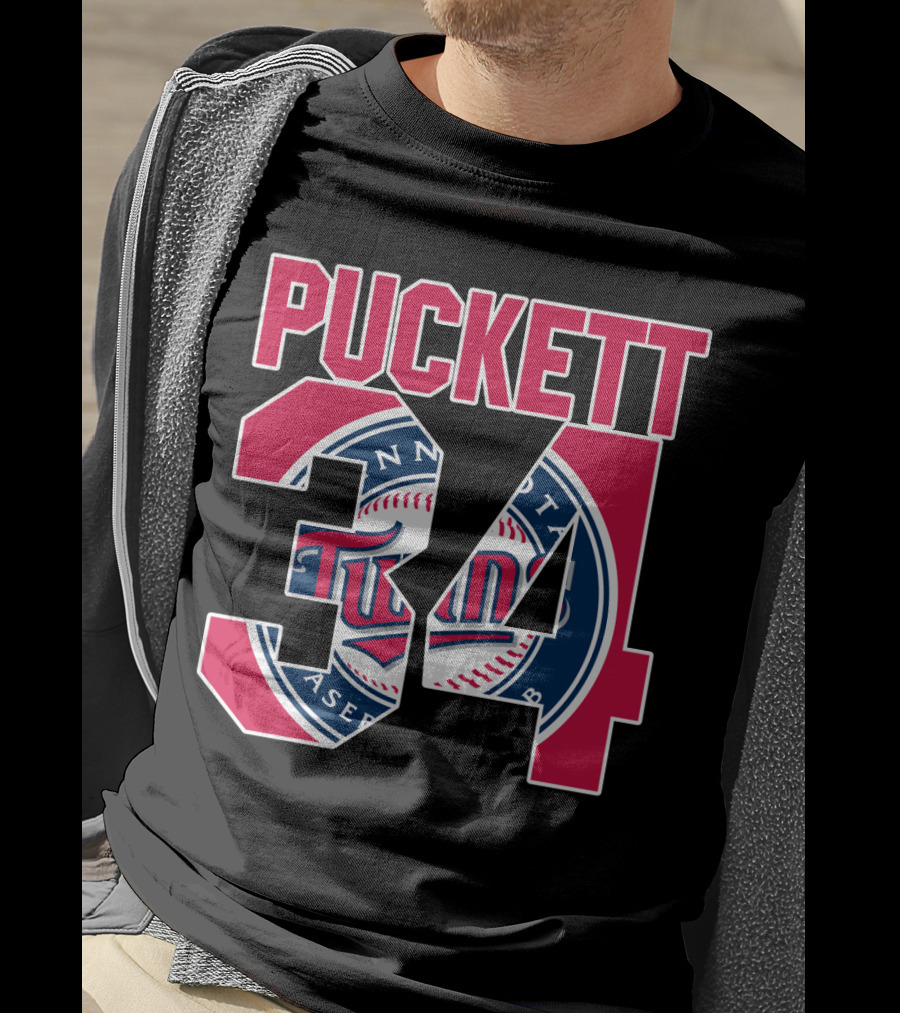 Kirby Puckett 34 Minnesota Twins Baseball Legend Emblem T-Shirt