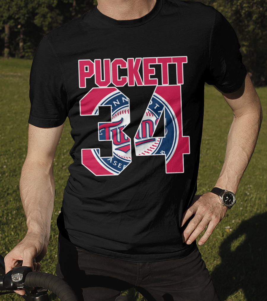 Kirby Puckett 34 Minnesota Twins Baseball Legend Emblem T-Shirt
