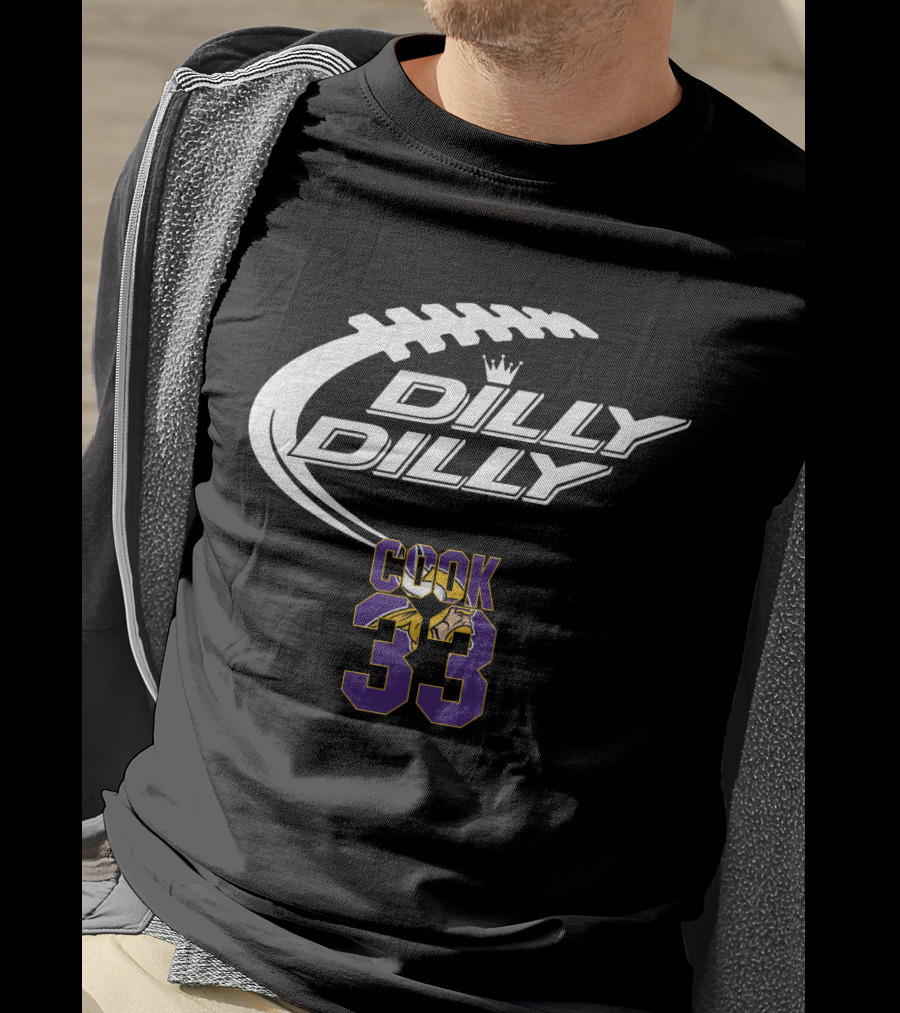 Minnesota Vikings Dalvin Cook 33 Dilly Dilly Football Theme T-Shirt