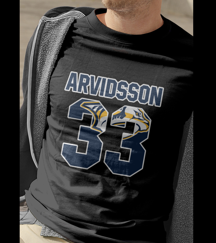 Nashville Predators Viktor Arvidsson 33 NHL Hockey Jersey T-Shirt