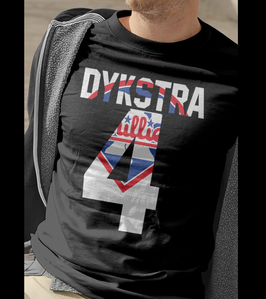 Dykstra 4 Phillies Iconic Philadelphia Baseball Nostalgia T-Shirt