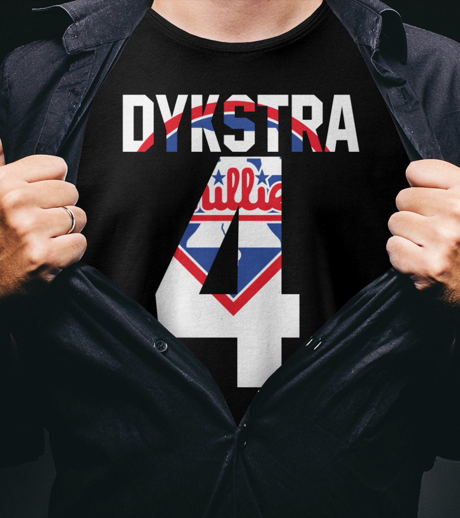 Dykstra 4 Phillies Iconic Philadelphia Baseball Nostalgia T-Shirt