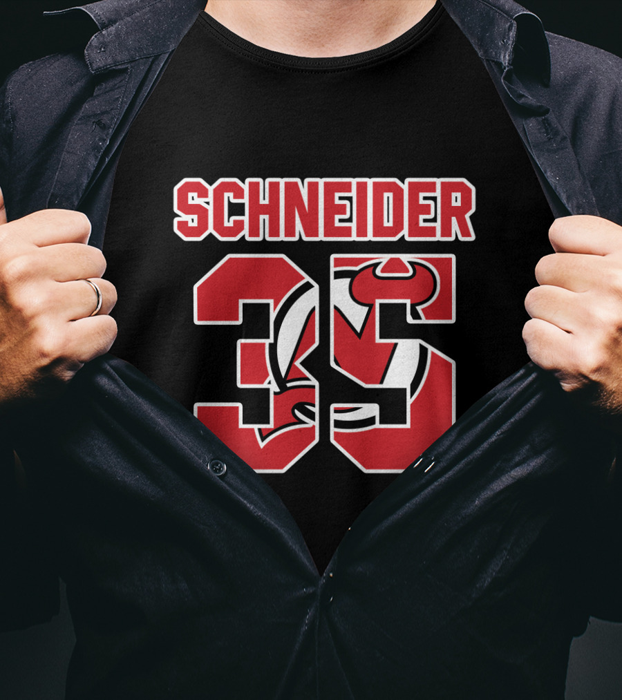 New Jersey Devils Cory Schneider 35 NHL Hockey T-Shirt