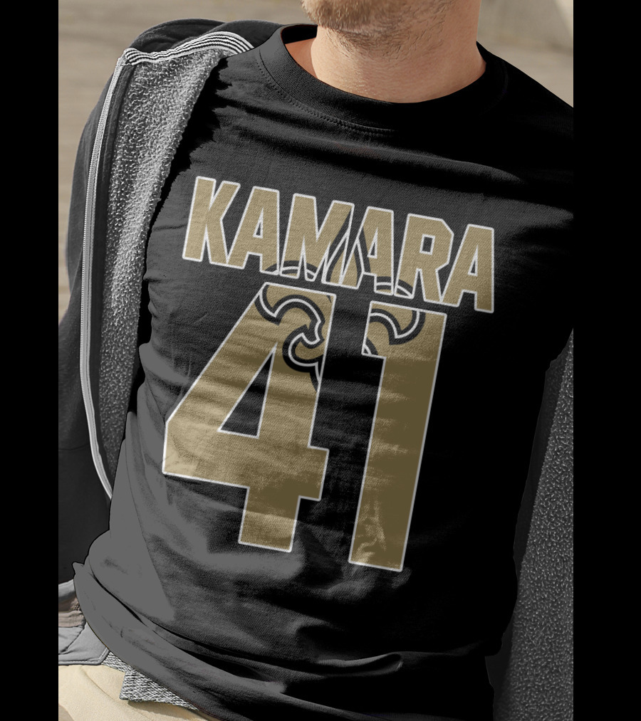 New Orleans Saints Alvin Kamara 41 Fleur-De-Lis T-Shirt