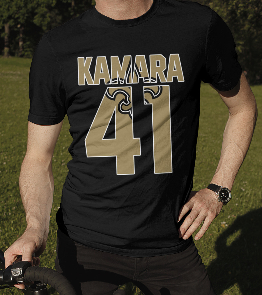 New Orleans Saints Alvin Kamara 41 Fleur-De-Lis T-Shirt