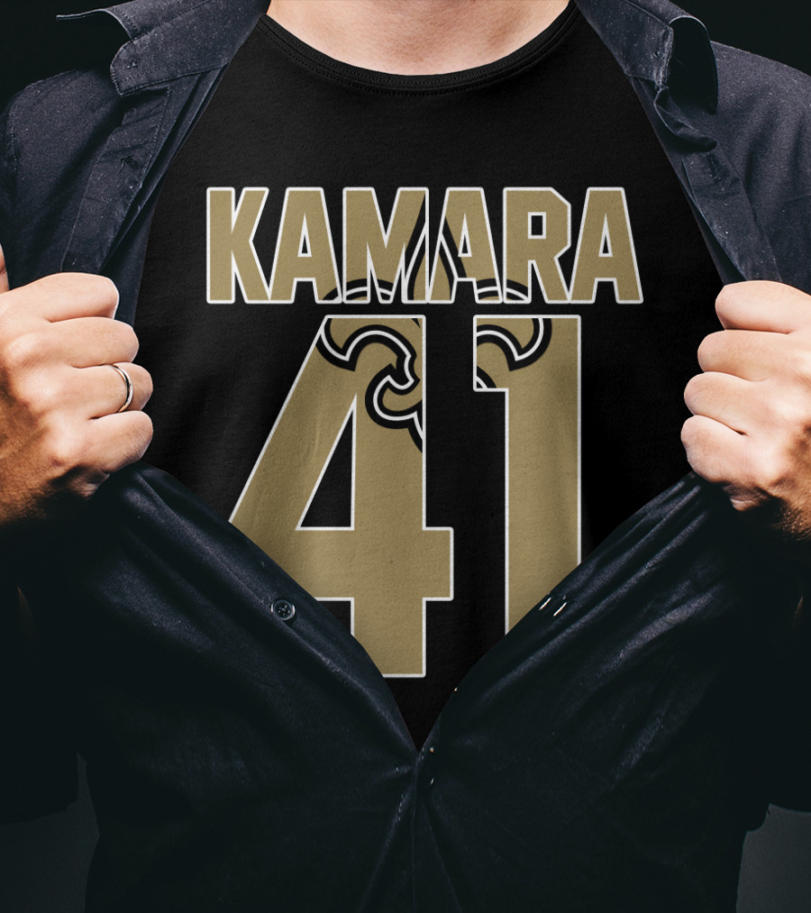 New Orleans Saints Alvin Kamara 41 Fleur-De-Lis T-Shirt