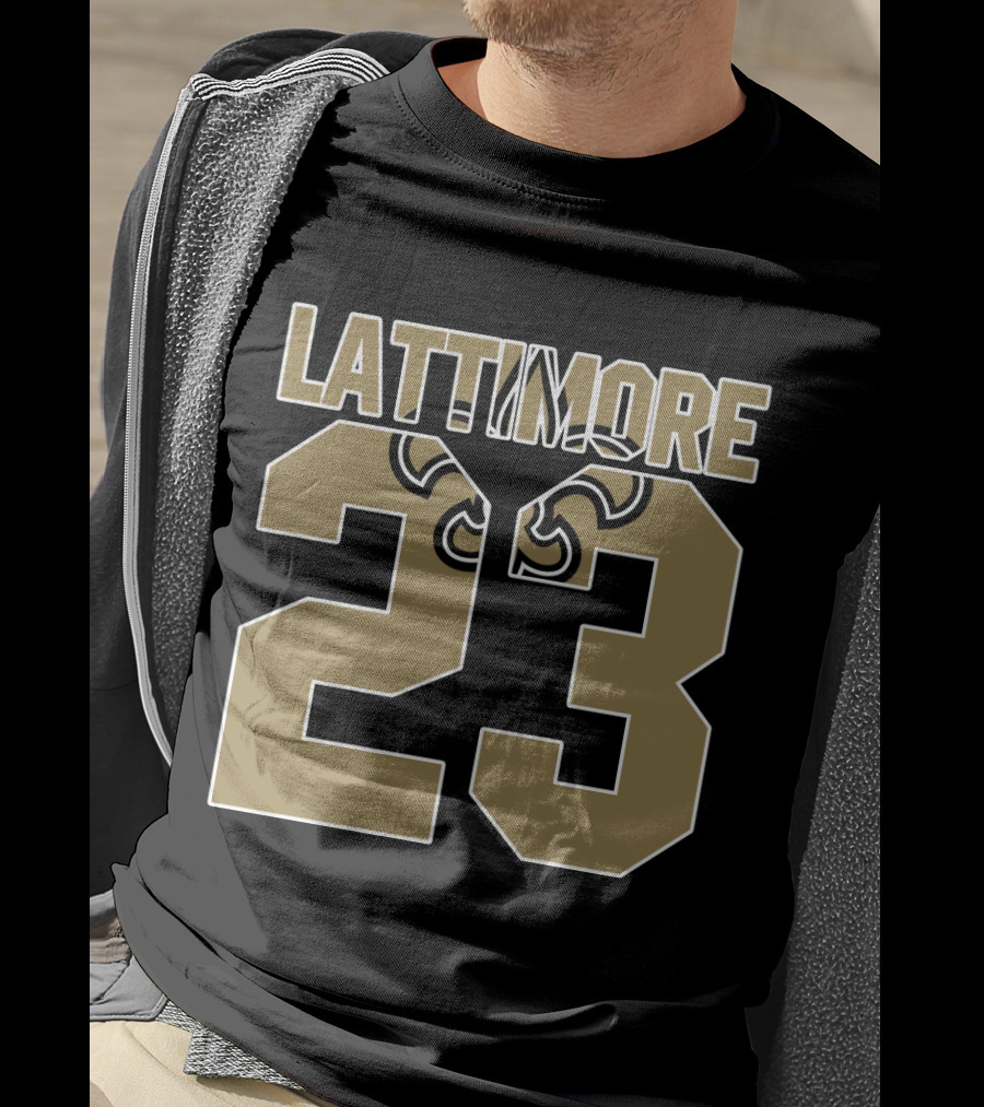 New Orleans Saints Marshon Lattimore 23 Fleur-De-Lis Player Jersey T-Shirt