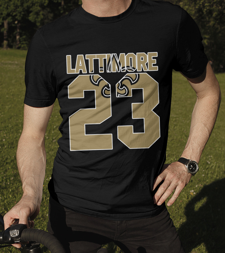 New Orleans Saints Marshon Lattimore 23 Fleur-De-Lis Player Jersey T-Shirt
