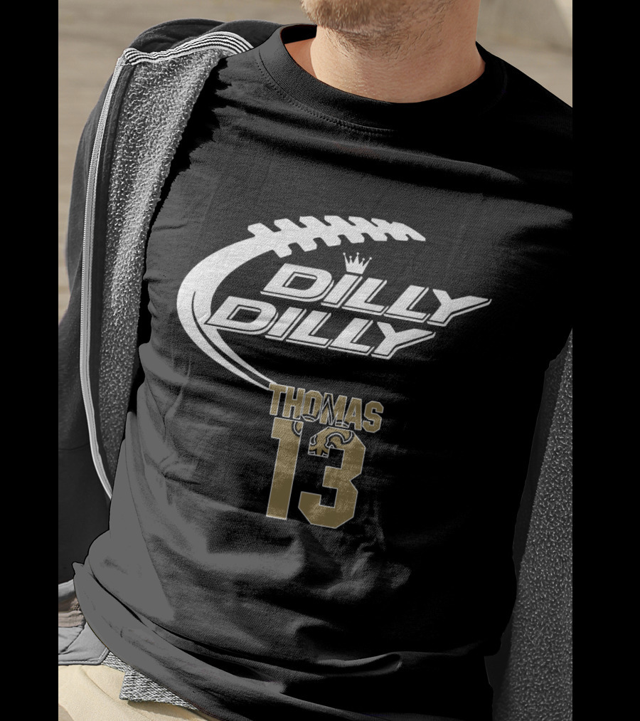 New Orleans Saints Thomas 13 Dilly Dilly Football T-Shirt