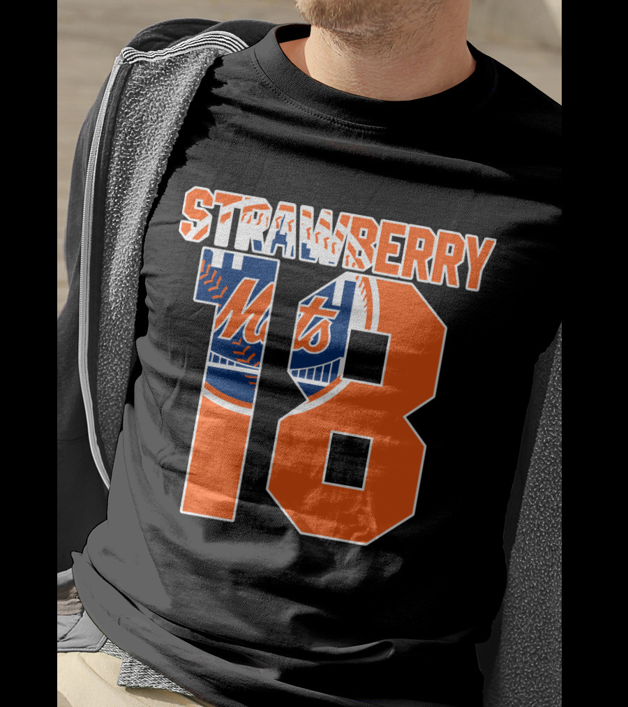 New York Mets Darryl Strawberry 18 Mets T-Shirt