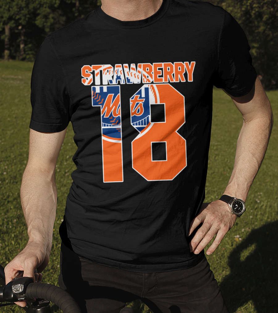 New York Mets Darryl Strawberry 18 Mets T-Shirt