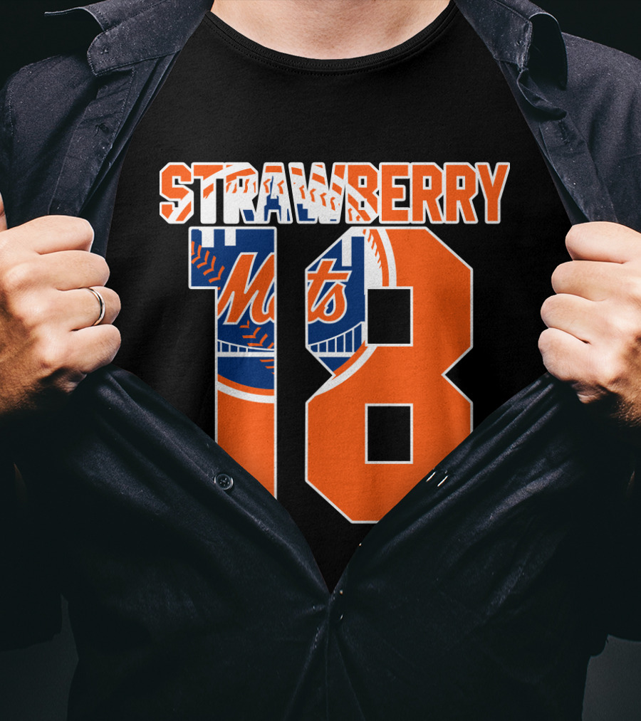 New York Mets Darryl Strawberry 18 Mets T-Shirt