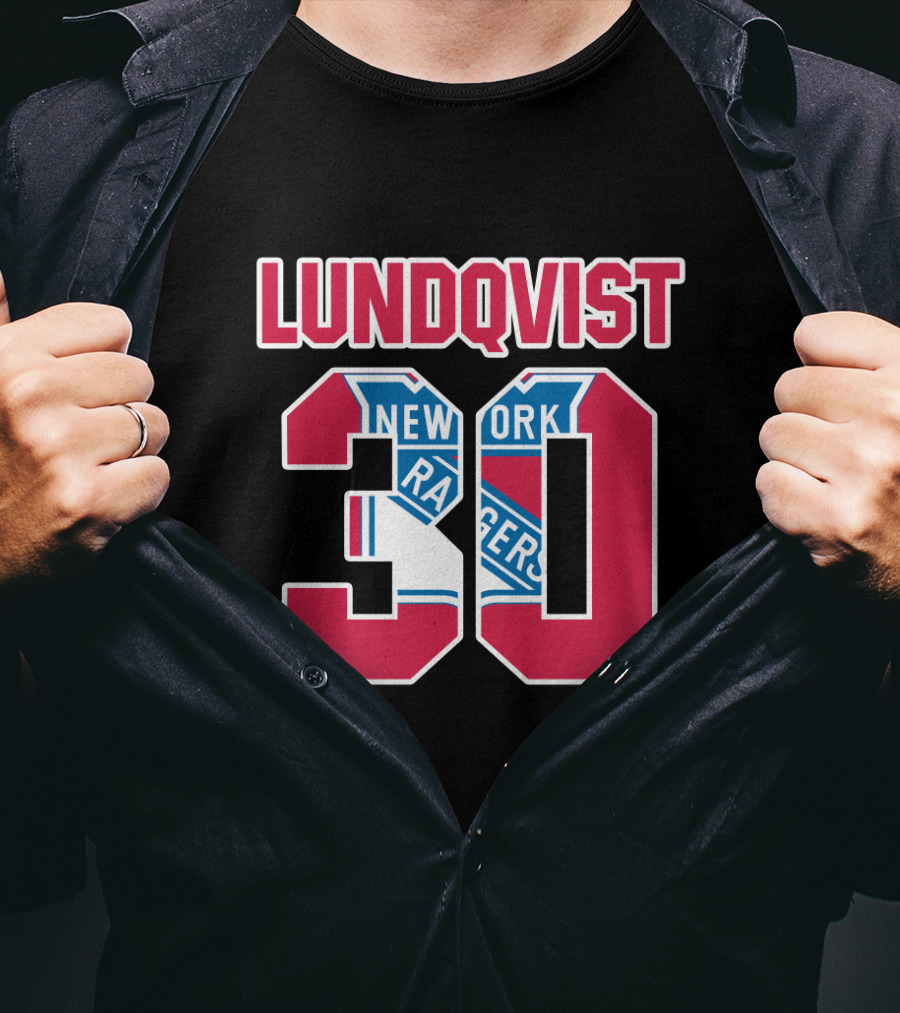 Lundqvist 30 New York Rangers NHL Hockey T-Shirt