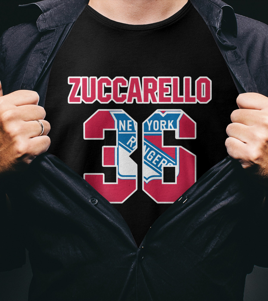 New York Rangers Mats Zuccarello 36 NHL Iconic Team T-Shirt