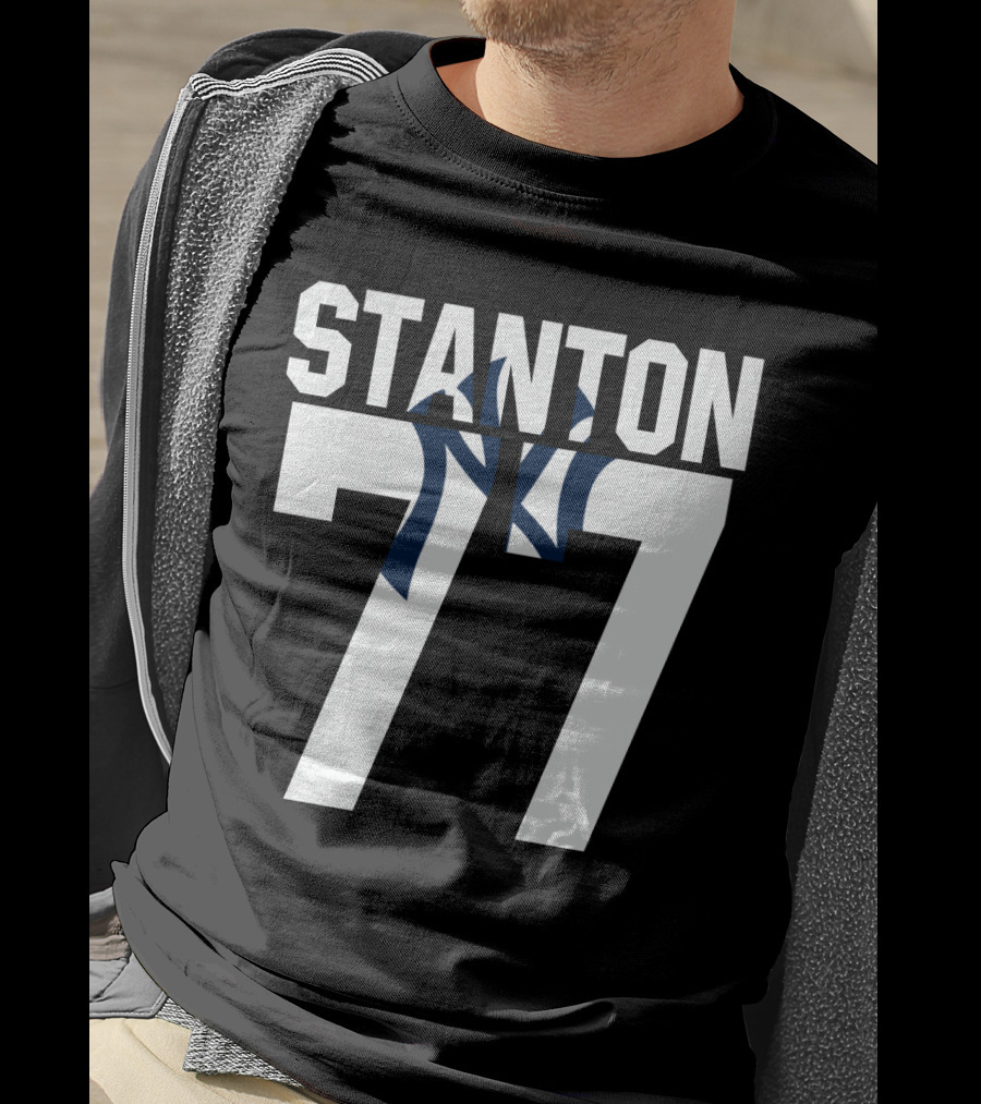 Stanton 77 New York Yankees Number T-Shirt