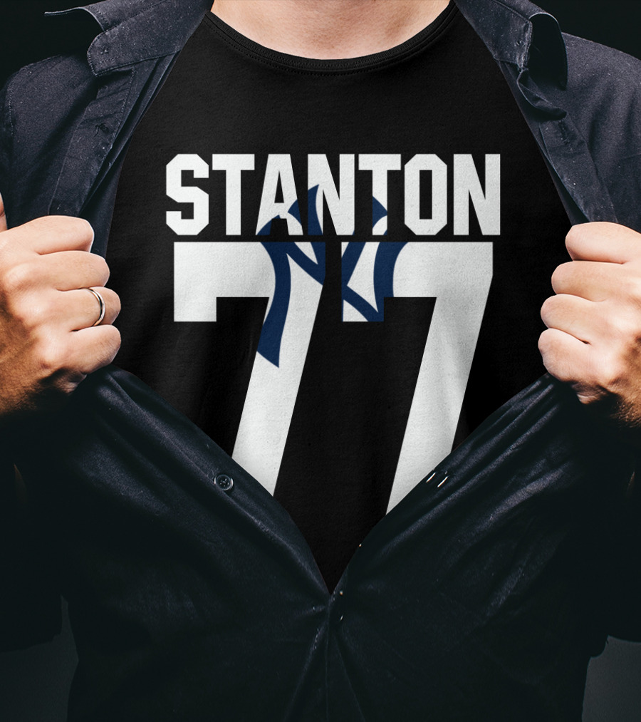 Stanton 77 New York Yankees Number T-Shirt