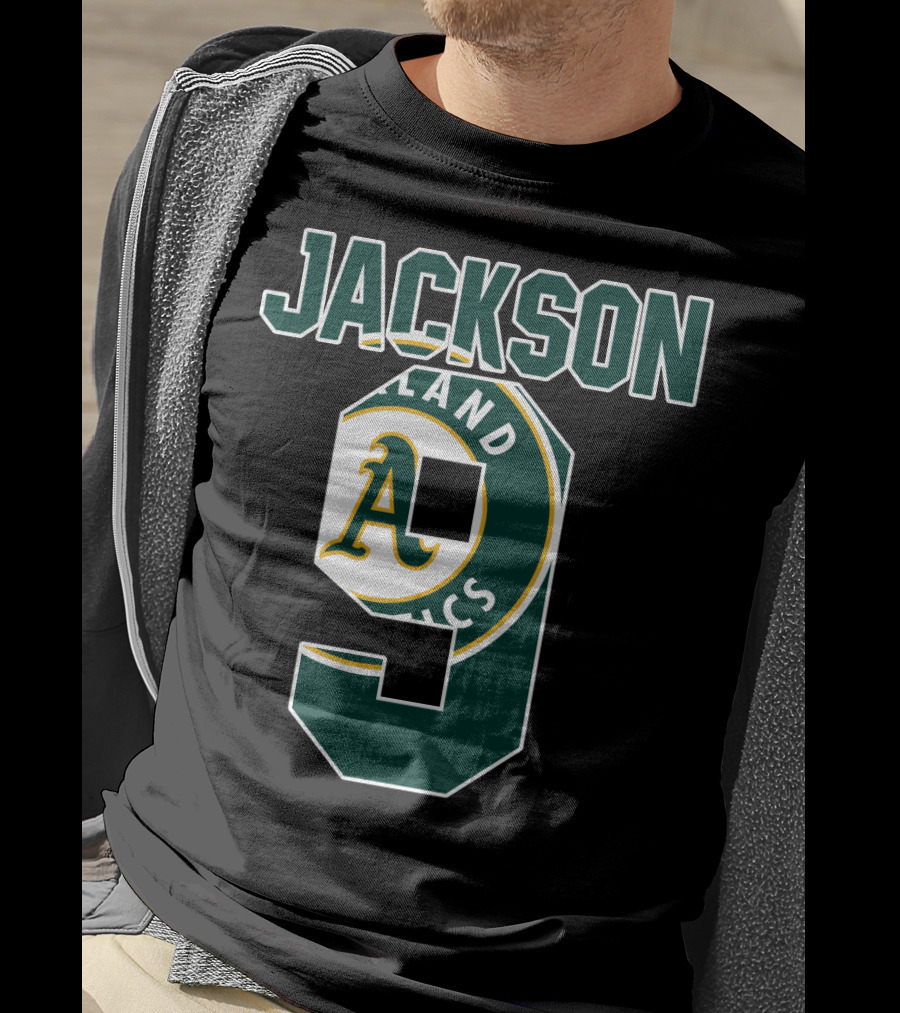 Oakland Athletics Reggie Jackson Number 9 Baseball Classic T-Shirt