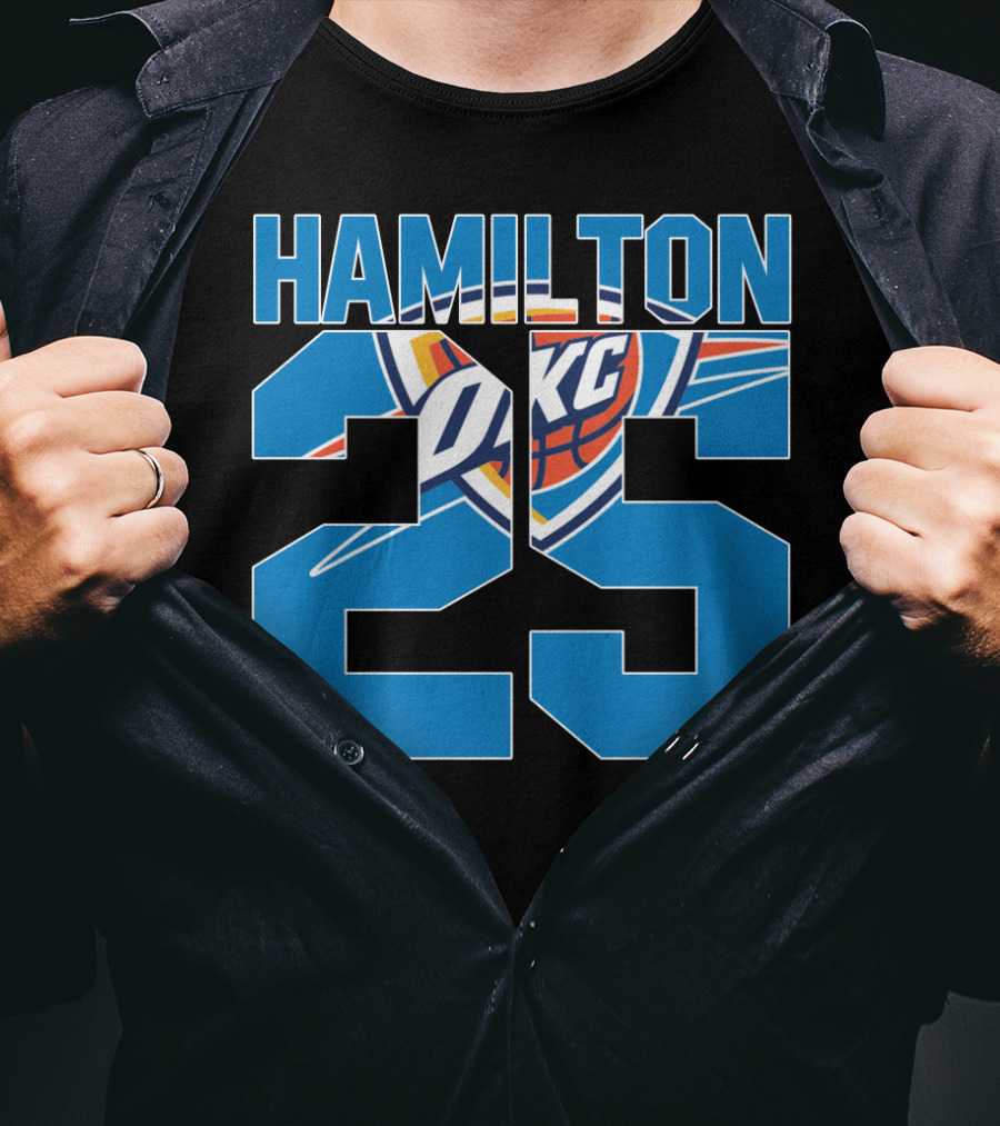 Oklahoma City Thunder Hamilton 25 Okc Nba T-Shirt