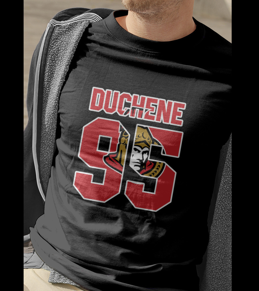 Ottawa Senators Steve Duchene 95 NHL Logo Jersey T-Shirt