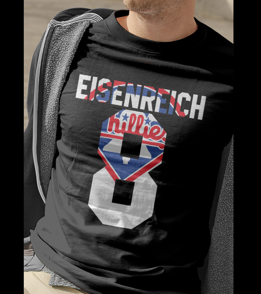 Eisenreich 8 Philadelphia Phillies Retro Liberty Bell Design 1993 T-Shirt