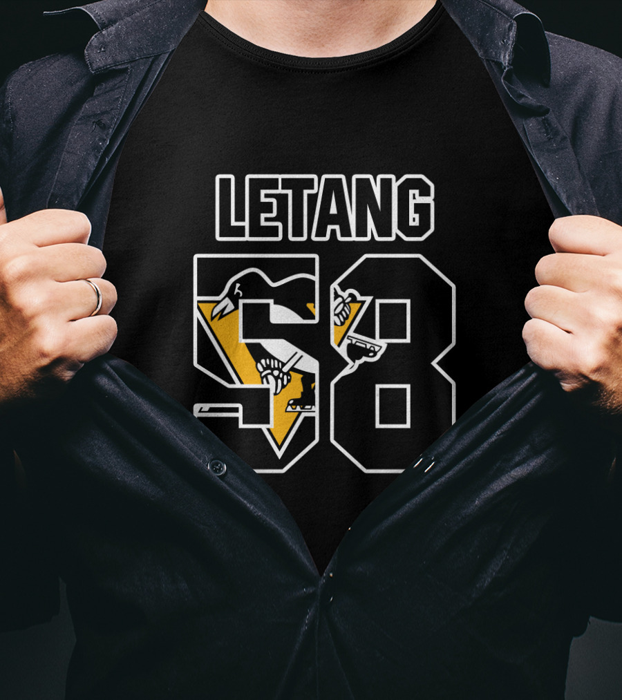 Kris Letang 58 Pittsburgh Penguins NHL Hockey Jersey T-Shirt