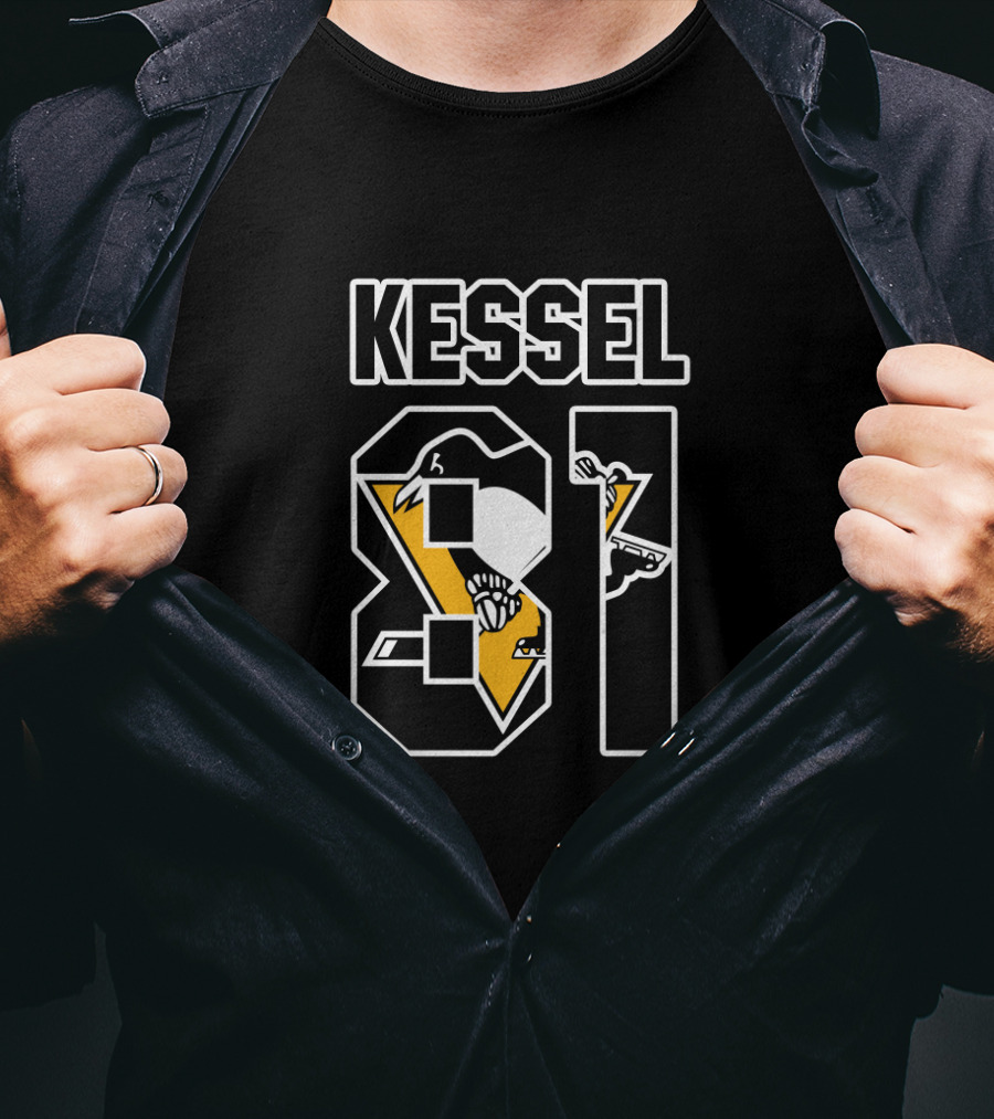 Kessel 81 Pittsburgh Penguins NHL Hockey Player Graphic With Team T-Shirt