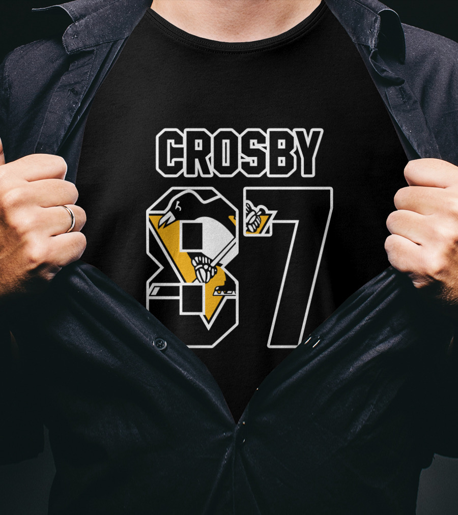 Pittsburgh Penguins Sidney Crosby Number 87 NHL Player T-Shirt