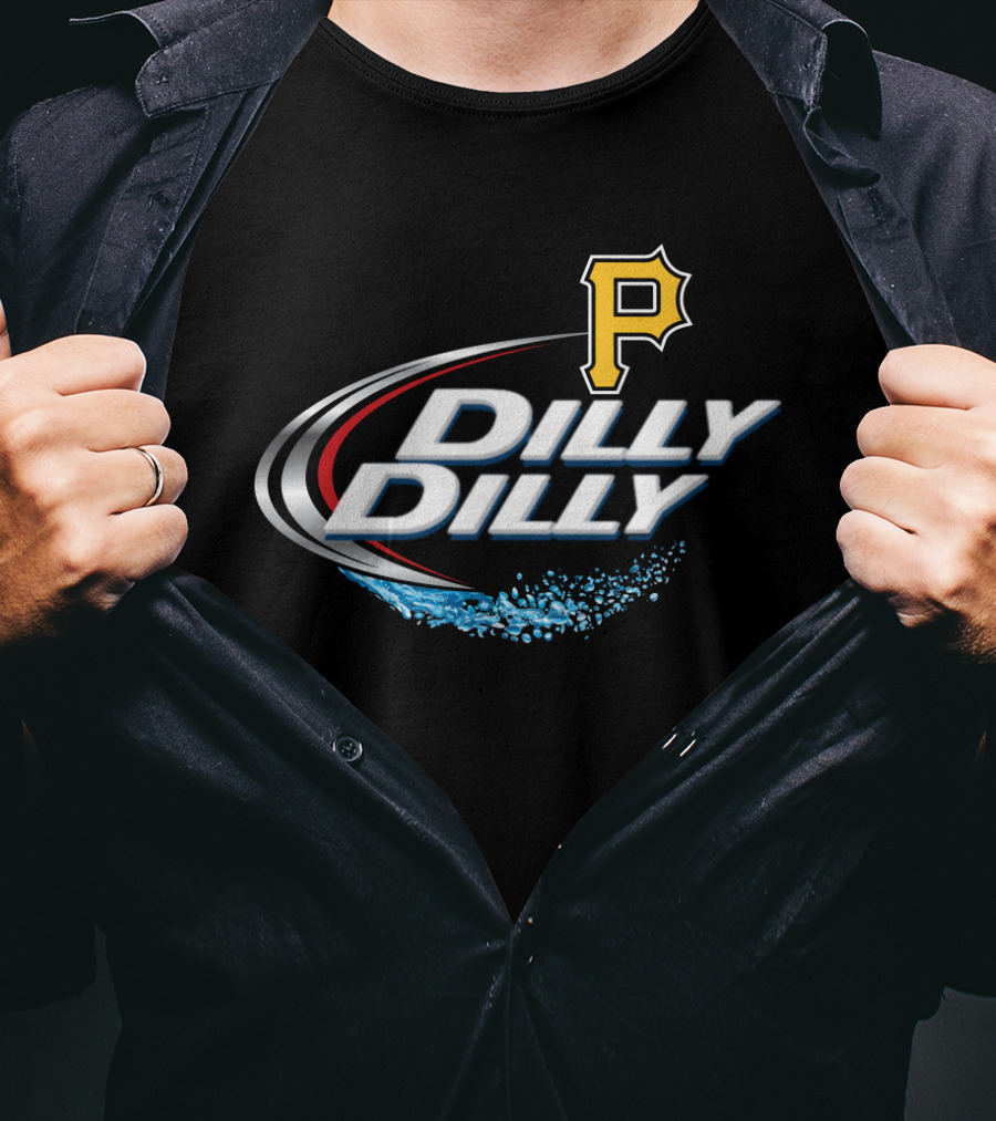 Pittsburgh Pirates Dilly Dilly Sports Logo Ripple Effect T-Shirt