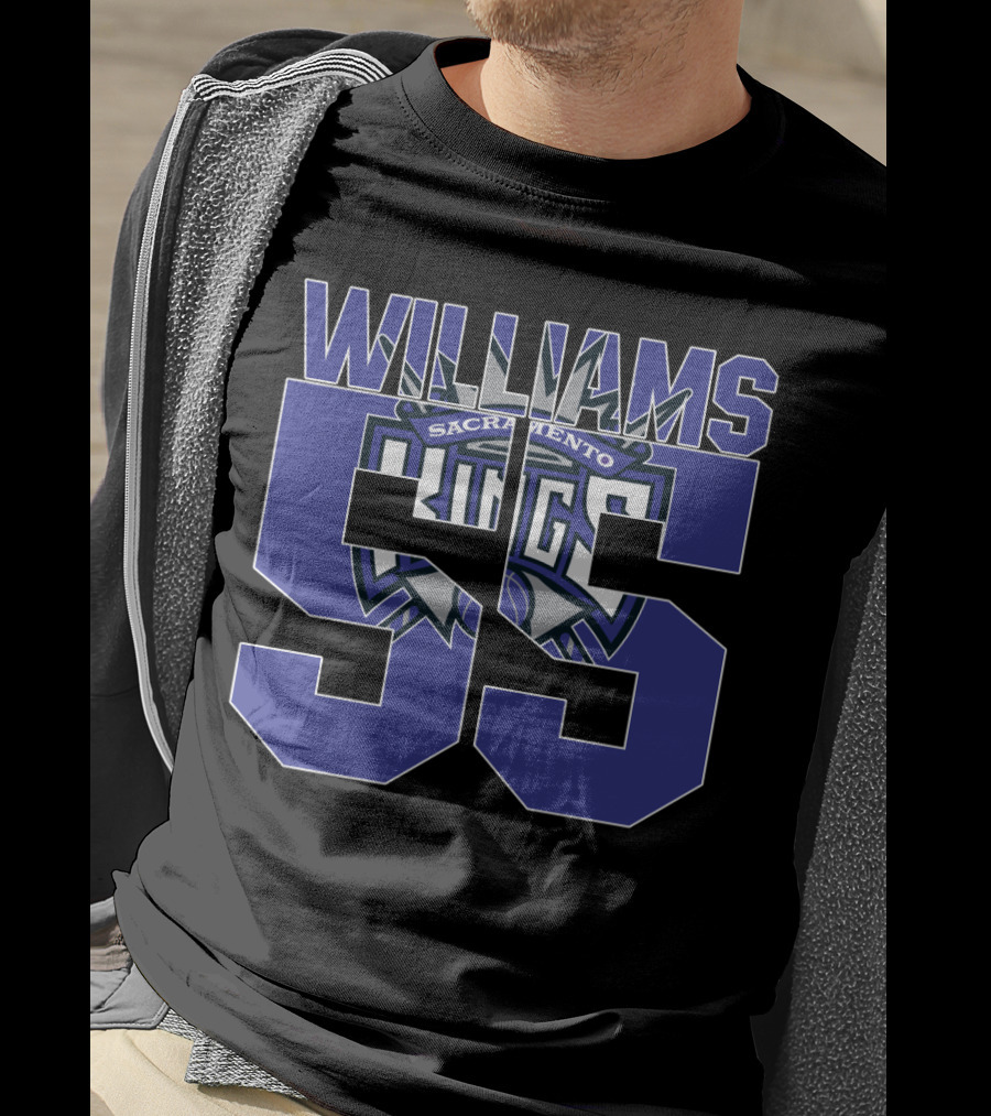 Sacramento Kings Jason Williams 55 Logo Nba T-Shirt