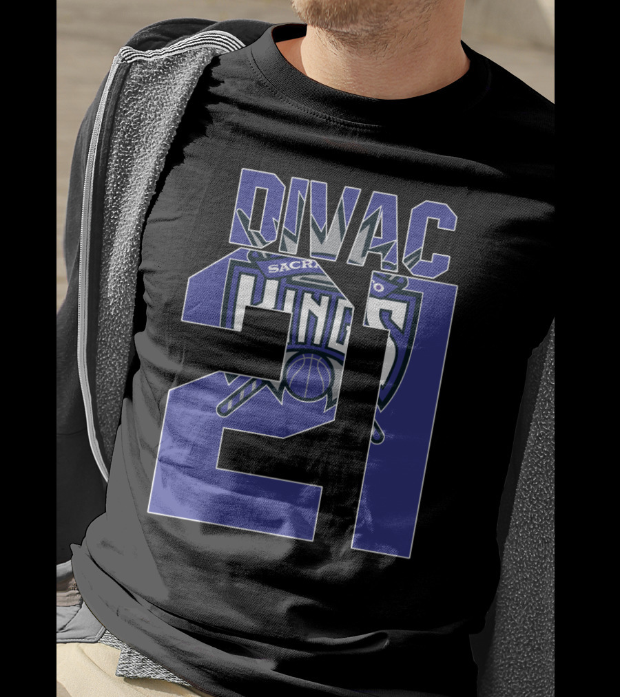 Sacramento Kings Vlade Divac 21 Nba Basketball T-Shirt