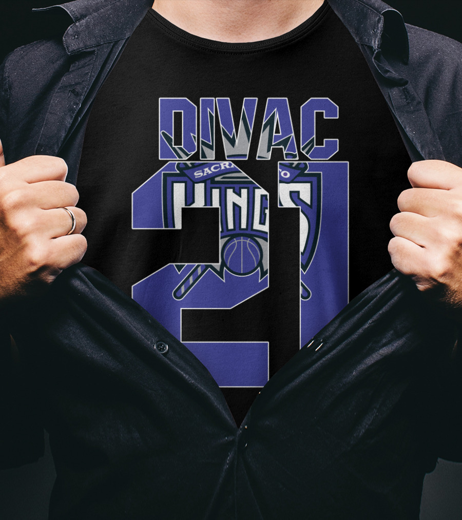 Sacramento Kings Vlade Divac 21 Nba Basketball T-Shirt