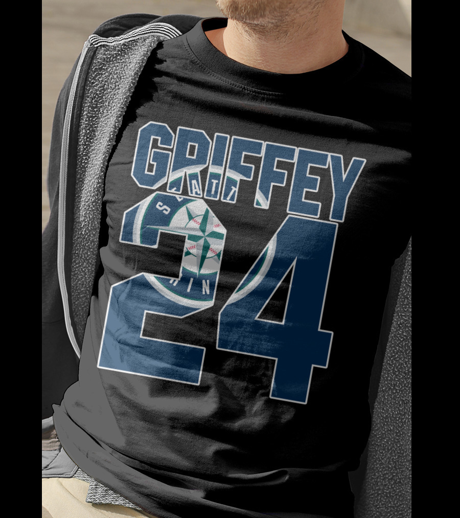 Griffey 24 Seattle Mariners Iconic Jersey Design With Team T-Shirt