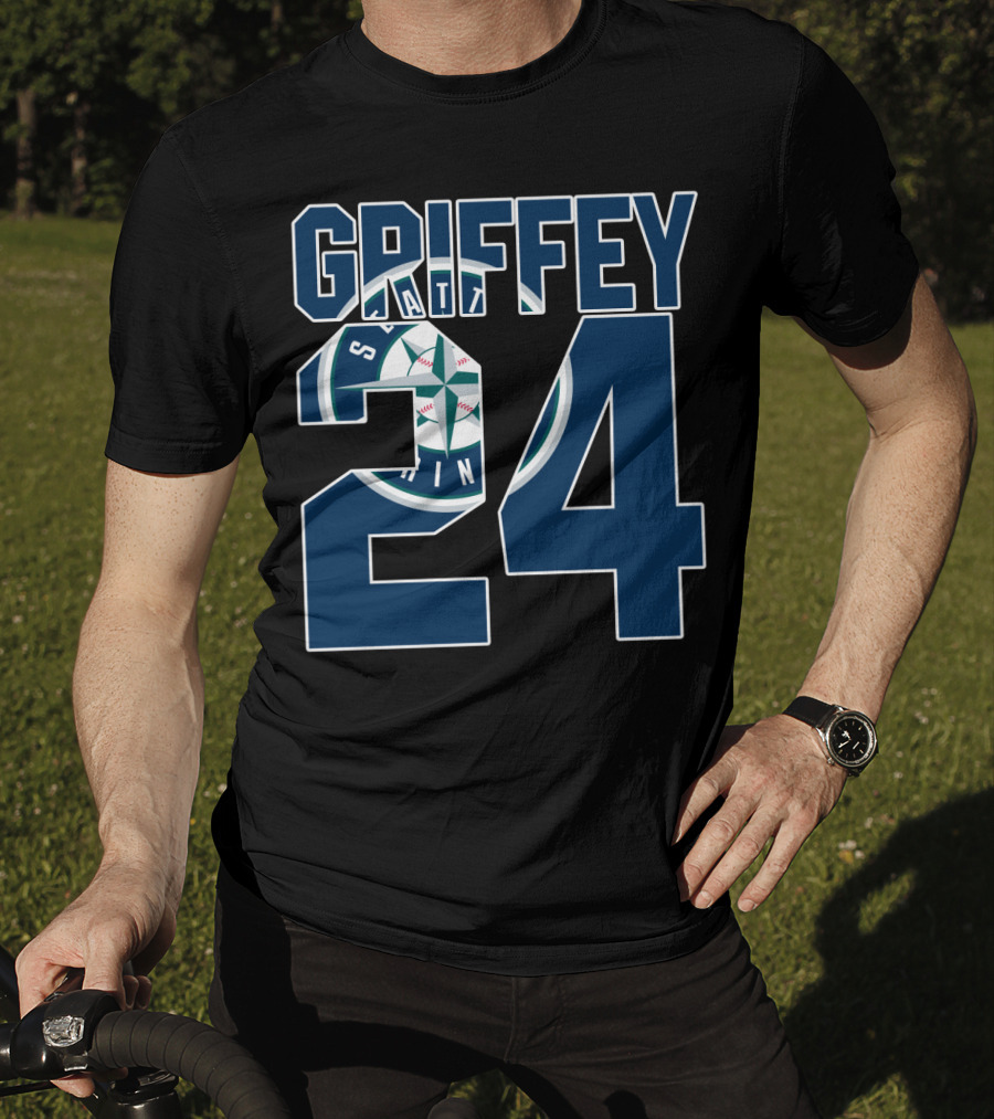 Griffey 24 Seattle Mariners Iconic Jersey Design With Team T-Shirt