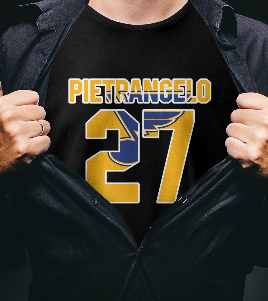 Pietrangelo 27 St Louis Blues NHL Hockey Player Jersey T-Shirt