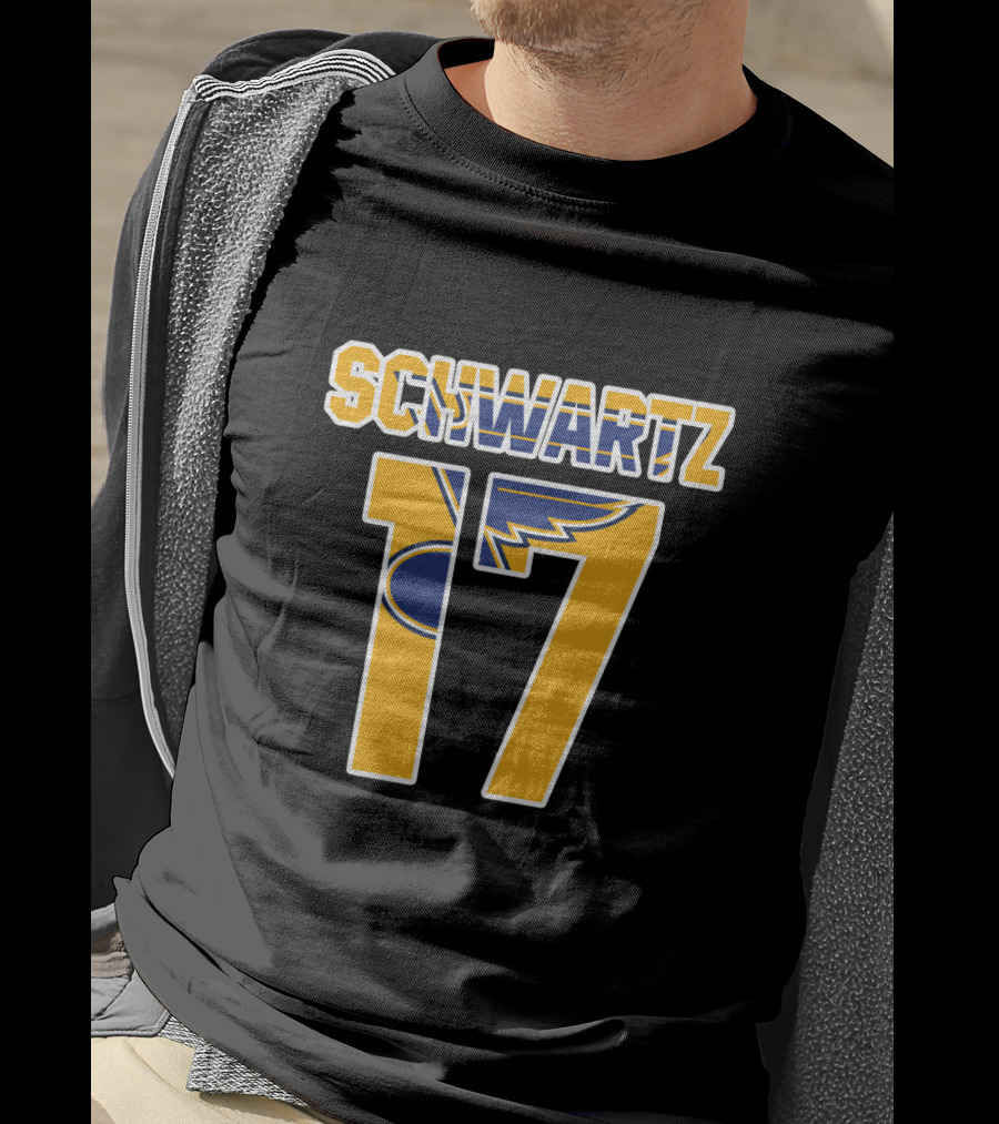 Schwartz 17 St Louis Blues NHL Hockey Jersey Number And Name T-Shirt