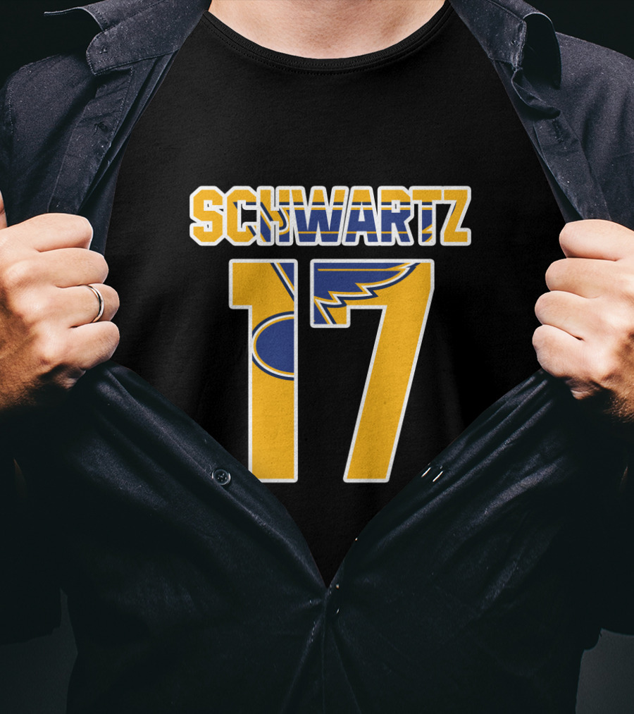 Schwartz 17 St Louis Blues NHL Hockey Jersey Number And Name T-Shirt