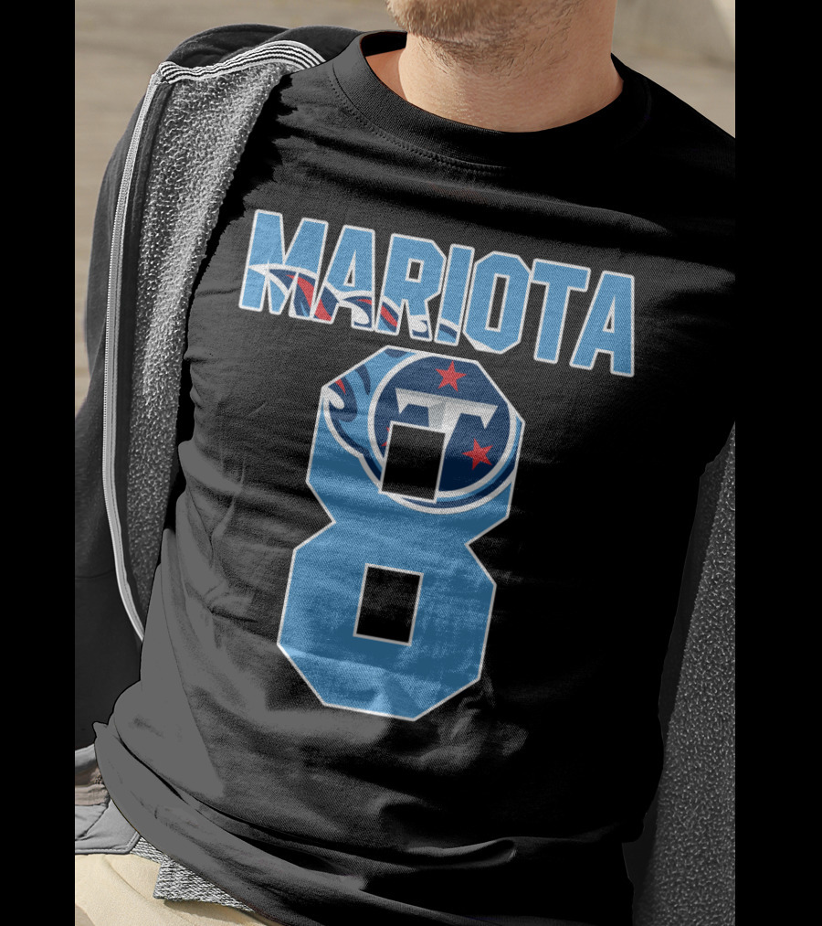 Tennessee Titans Marcus Mariota Number 8 Jersey Icon T-Shirt