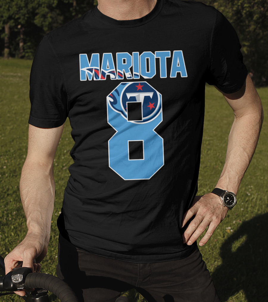 Tennessee Titans Marcus Mariota Number 8 Jersey Icon T-Shirt