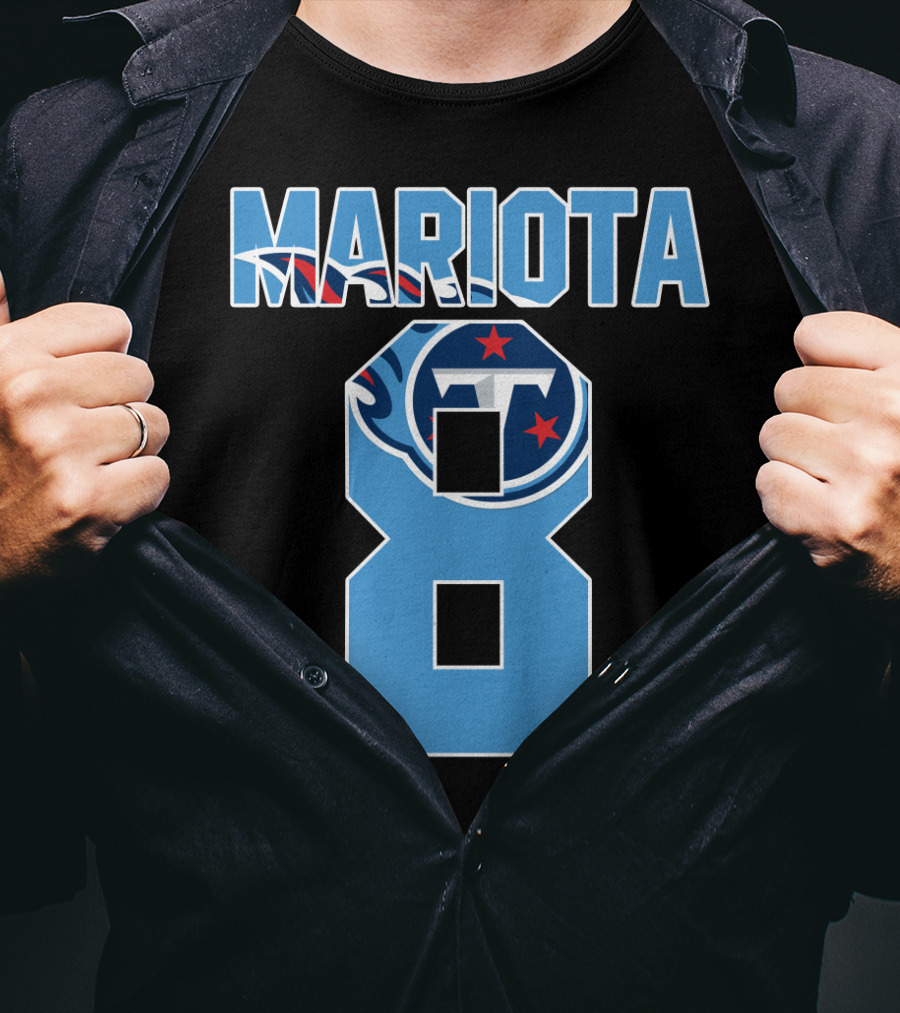 Tennessee Titans Marcus Mariota Number 8 Jersey Icon T-Shirt
