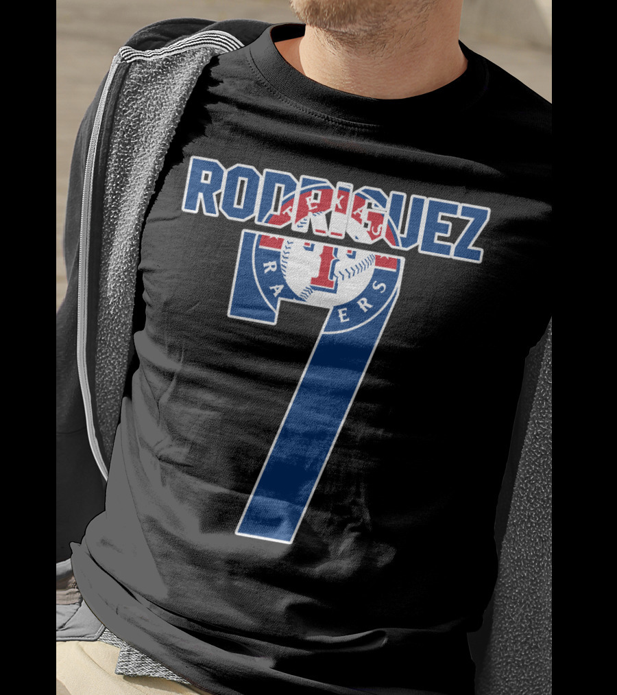 Rodriguez Texas Rangers Number 7 Baseball T-Shirt