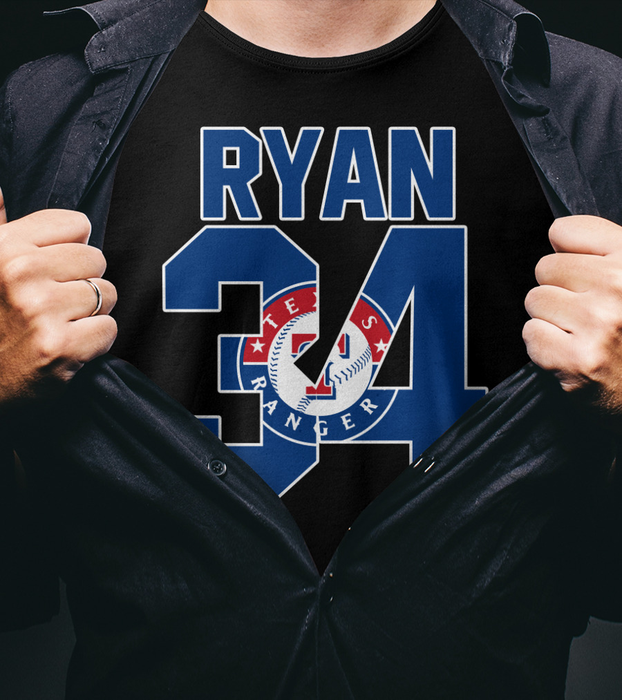 Ryan 34 Texas Rangers Baseball T-Shirt