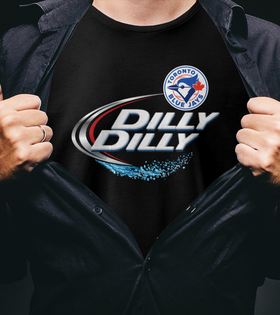 Toronto Blue Jays Dilly Dilly Logo With Blue Jay And Maple Leaf T-Shirt