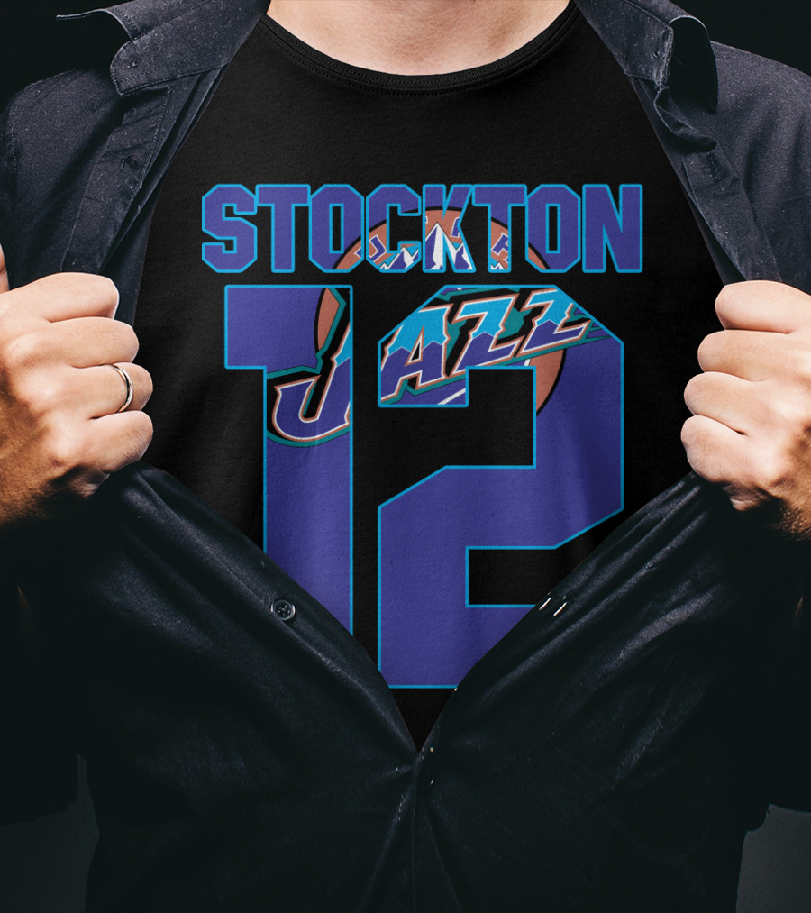Stockton 12 Utah Jazz Nba T-Shirt