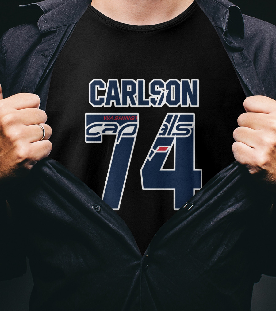 Carlson 74 Washington Capitals NHL Jersey Print T-Shirt