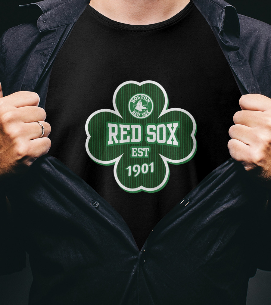 Boston Red Sox Shamrock Est 1901 St Patrick's Day T-Shirt