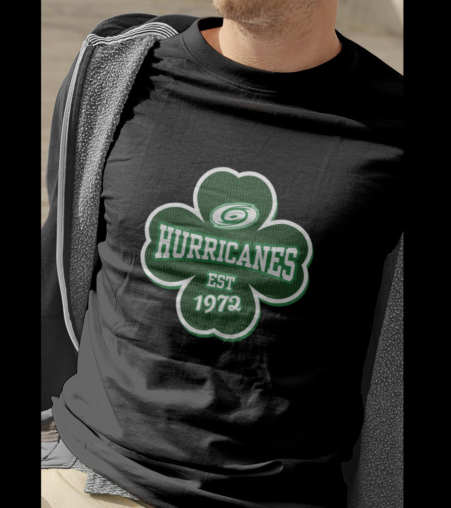 Carolina Hurricanes Shamrock Logo Est 1972 St. Patrick's Day T-Shirt