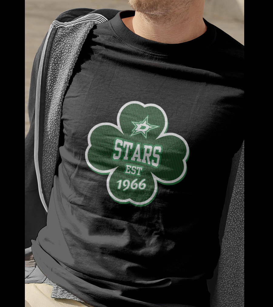 Dallas Stars Shamrock Est 1966 St Patrick's Day Celebration T-Shirt