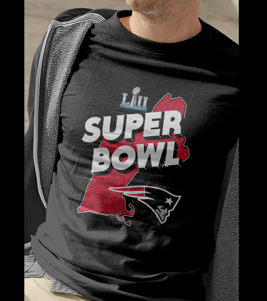 Super Bowl Liii New England Patriots Map T-Shirt